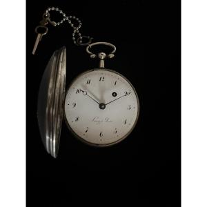 Empire Silver Gousset Watch Signed Lamy à Paris - Circa 1800 / 1820