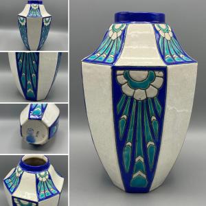 Charles Catteau pour Boch Frères Keramis Vase Art Déco, vers 1926