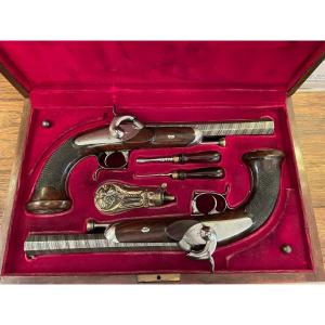 Coffret De Duel Français Vers 1850