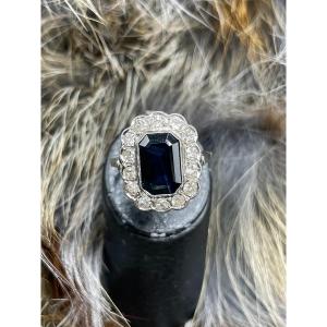 Sapphire And Diamond Ring