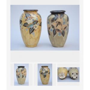 2 Boch Keramis Stoneware Vases