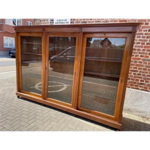 Large Mahogany 3-door Bookcase