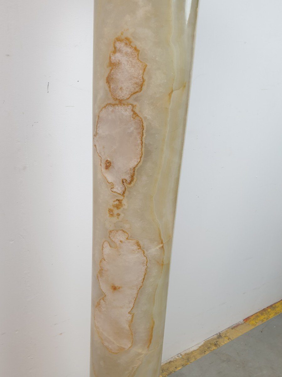 Large Column In Onyx And Gilt Bronze Rotatinr Top 19th Century-photo-8