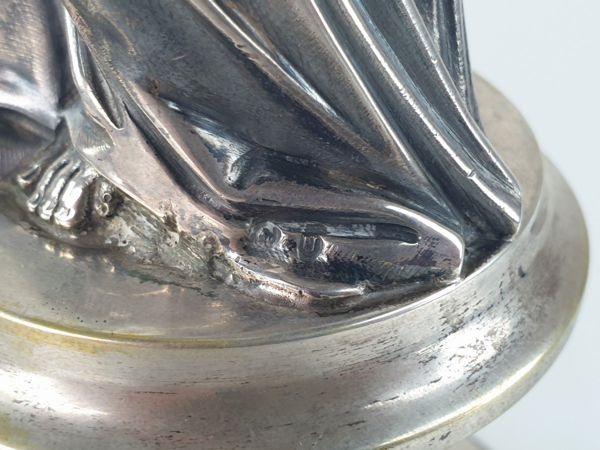 Pair Of Figures In Silver 19th Century-photo-5