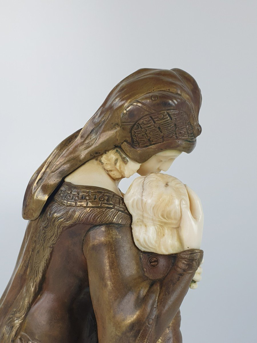 Figure In Bronze And Ivory Maurice Constant (1892-1970) Maternal Love-photo-7