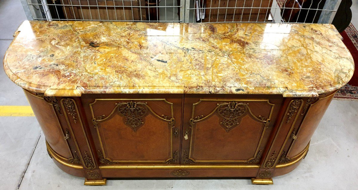 Grande Buffet Napoleon III 208 Cm Bronze Dore Noyer-photo-5