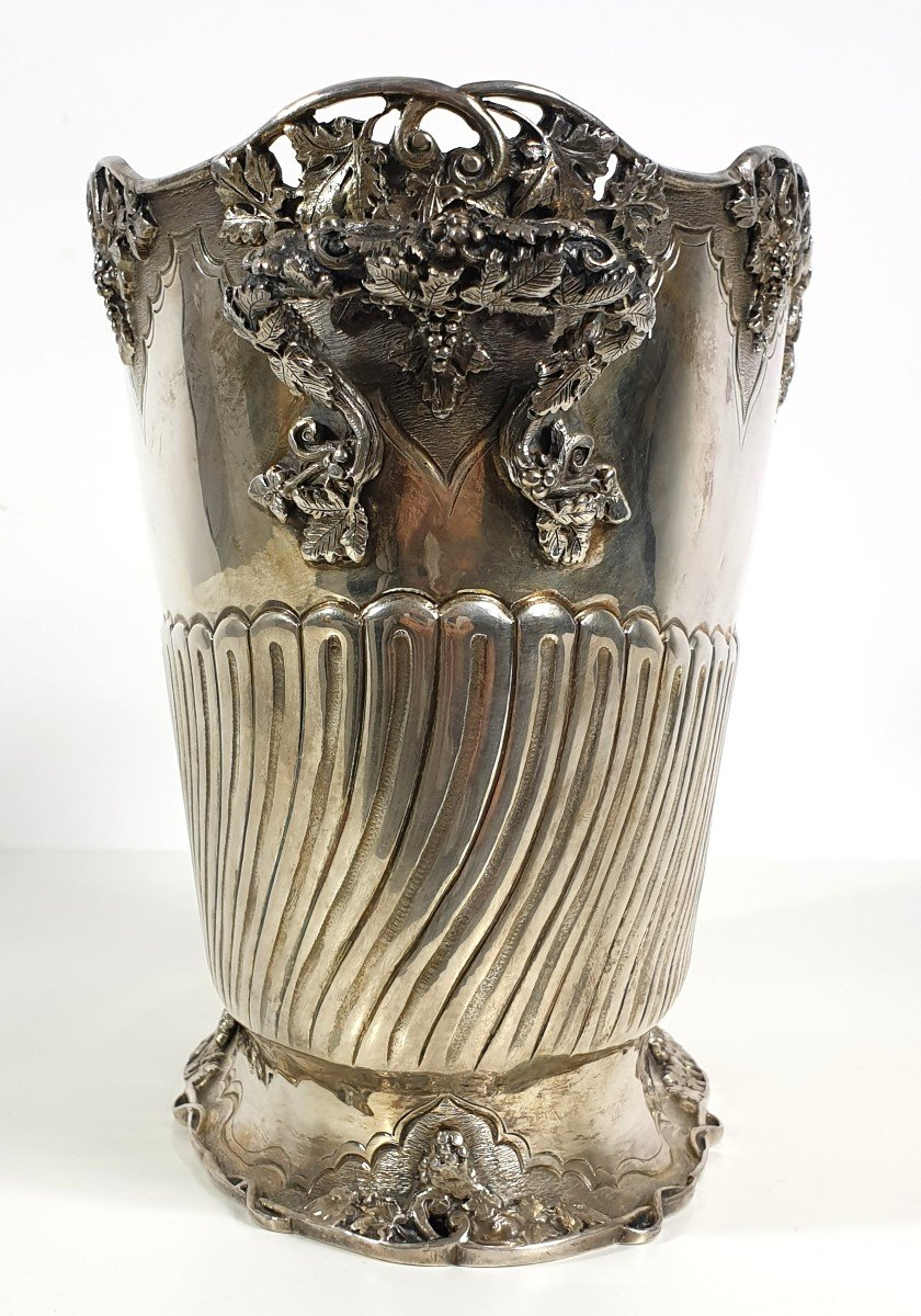 Double Wine Cooler Sterling Silver Champagne Bucket 2.2kg-photo-2