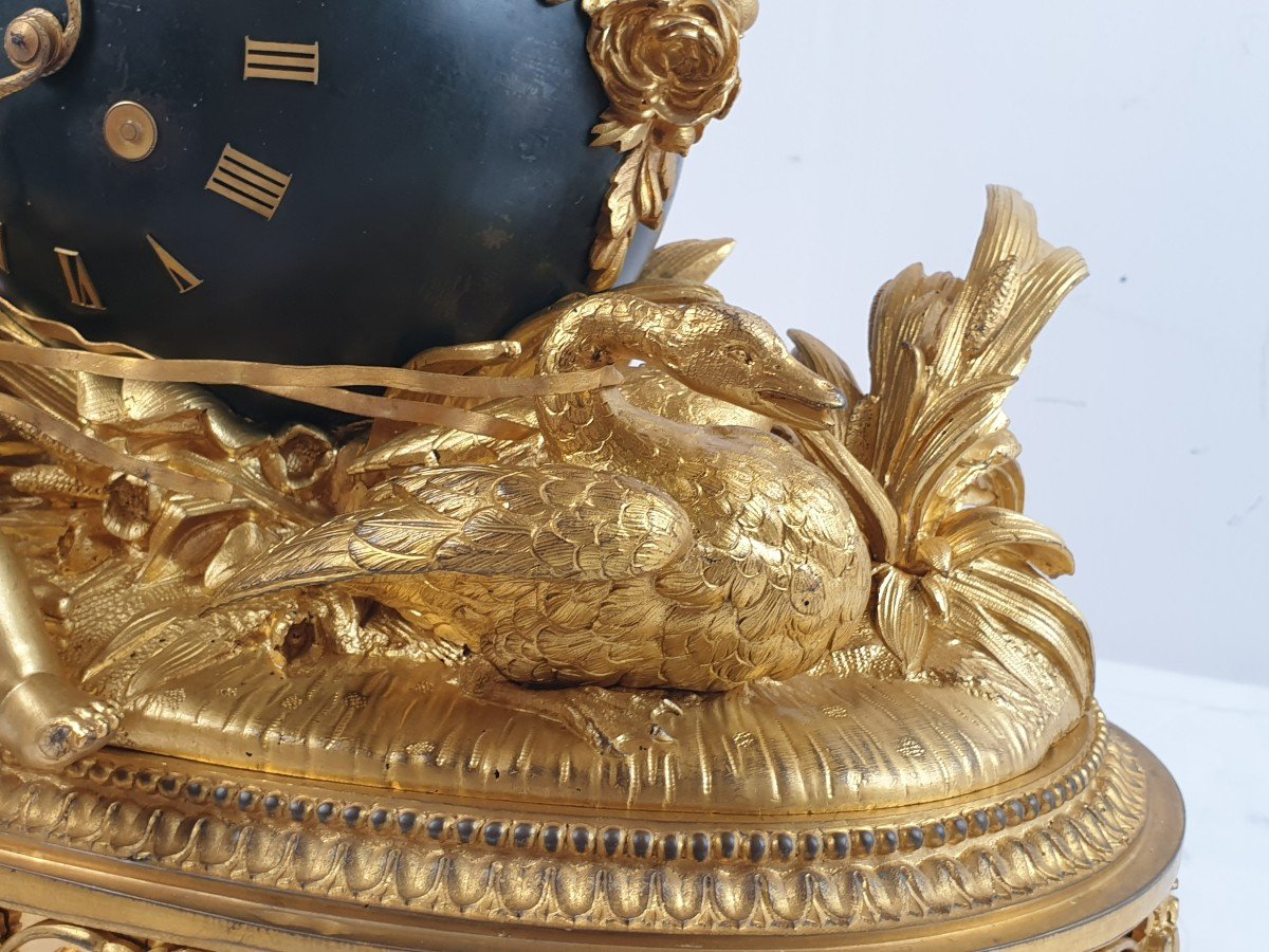 Pendulum In Dore Bronze Putti Henri Picard 19th Century-photo-1