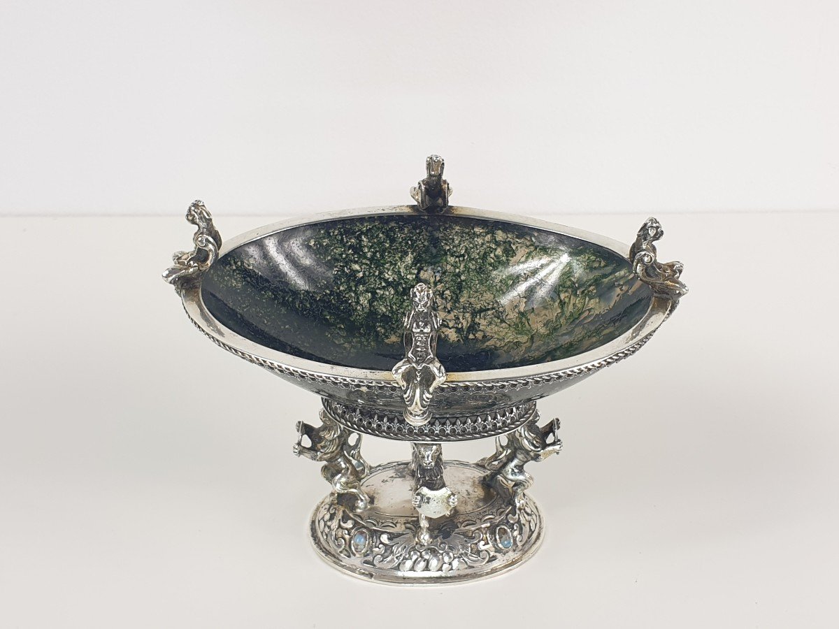 Silver And Agate Cup Vienna 19th Century-photo-2
