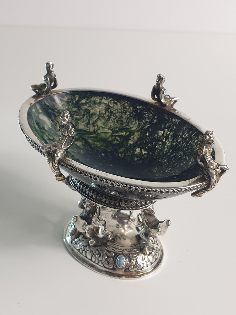 Silver And Agate Cup Vienna 19th Century-photo-4
