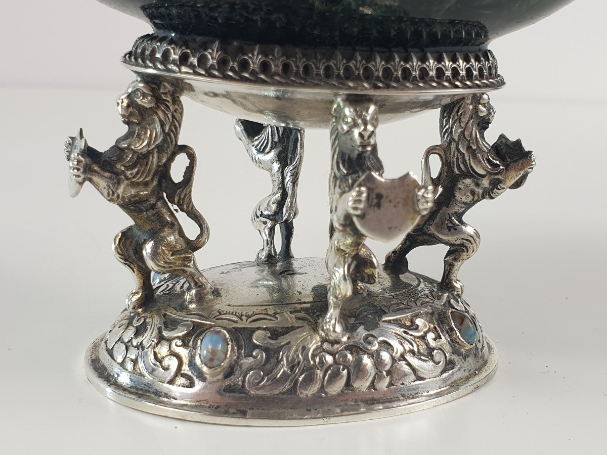 Silver And Agate Cup Vienna 19th Century-photo-2