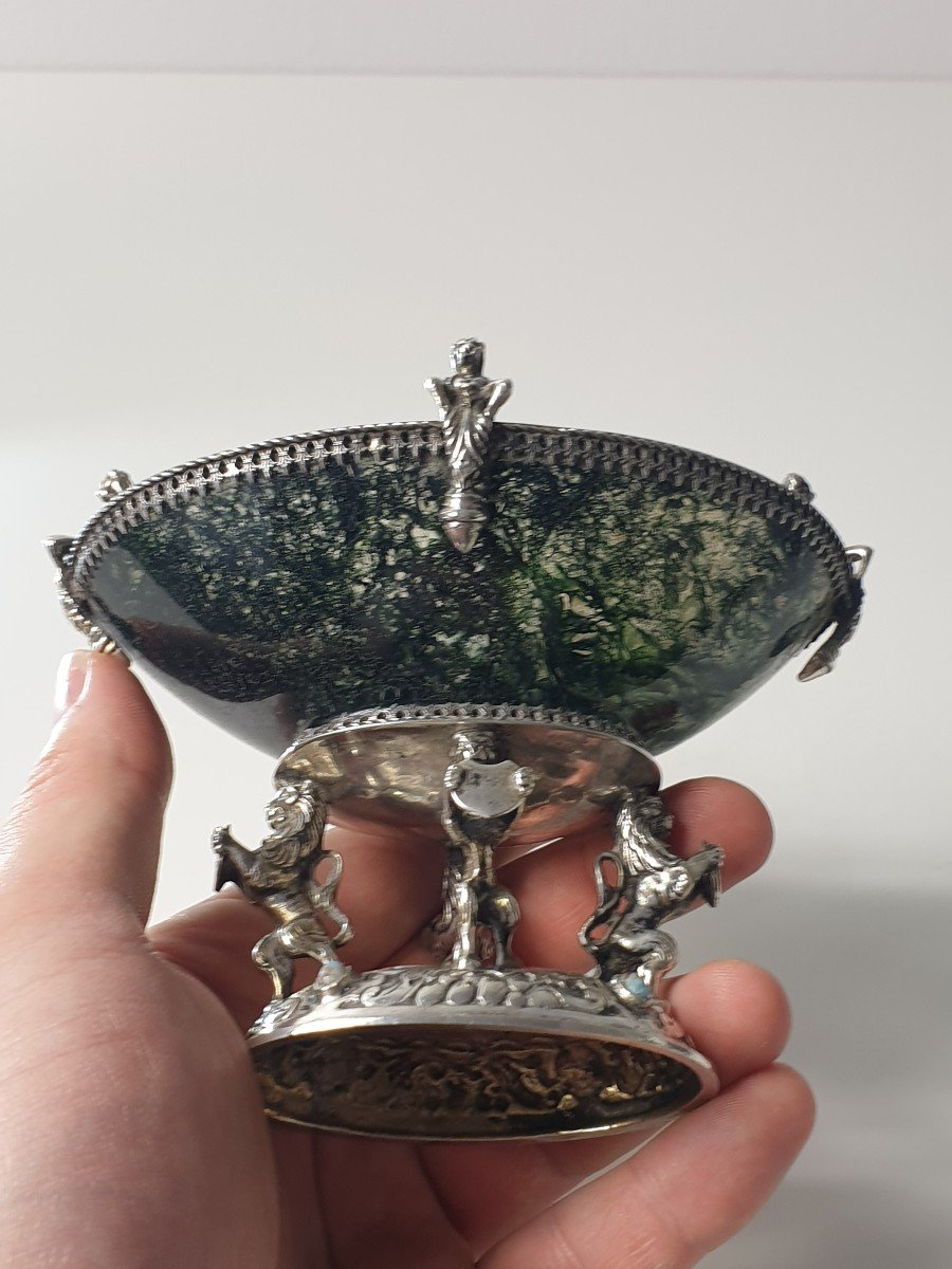 Silver And Agate Cup Vienna 19th Century-photo-4