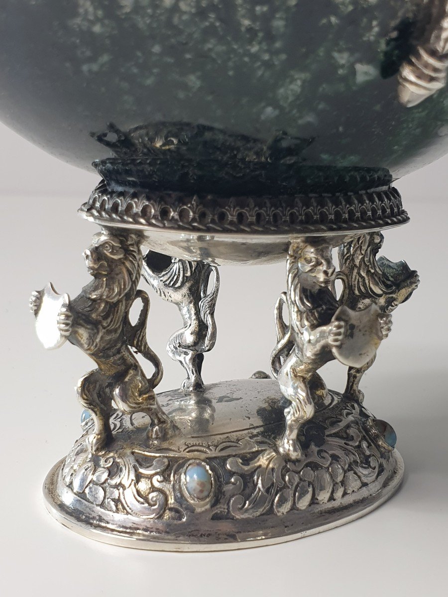 Silver And Agate Cup Vienna 19th Century-photo-5