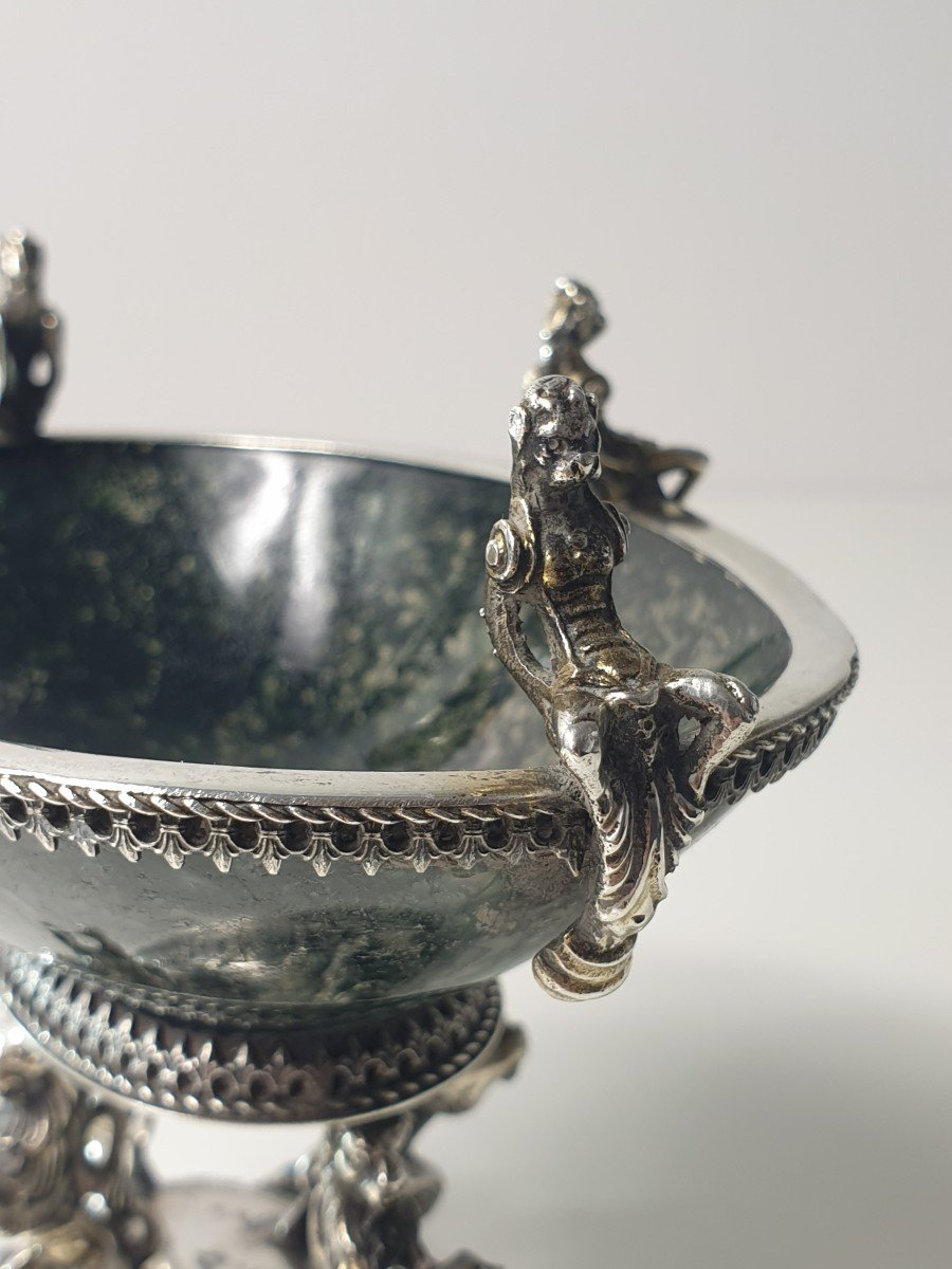 Silver And Agate Cup Vienna 19th Century-photo-6