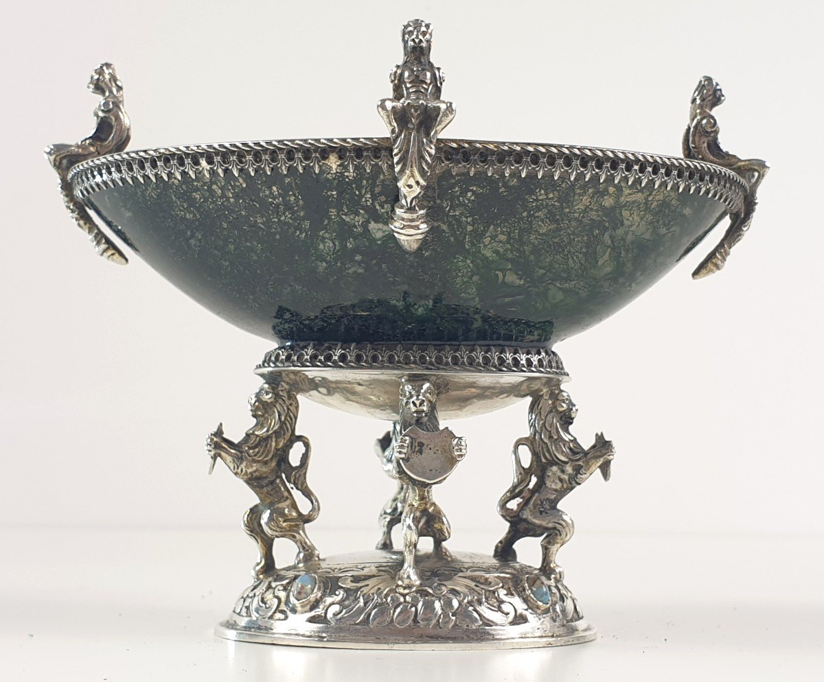 Silver And Agate Cup Vienna 19th Century