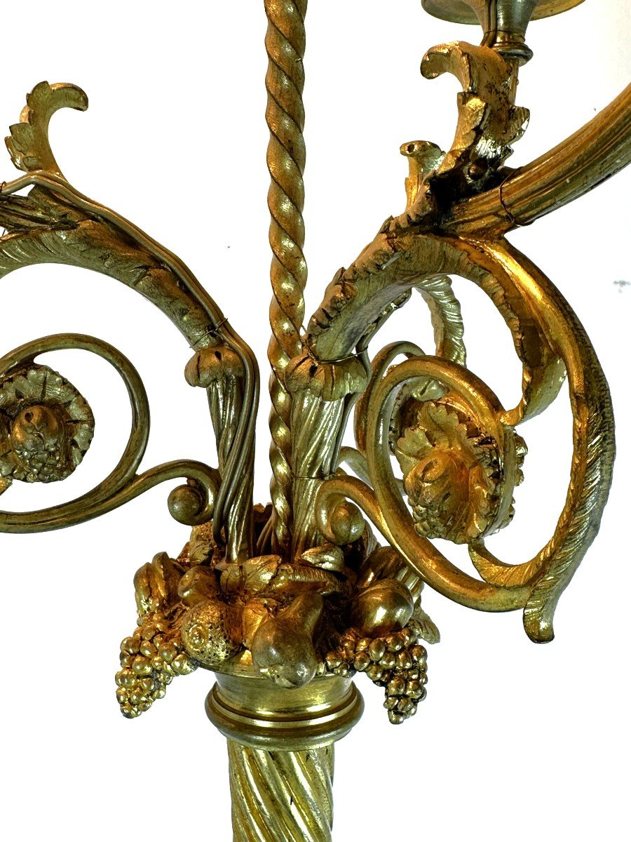 Pair Of Clodion Candelabra Claude Michel Bronze Red Marble 19th Century-photo-4