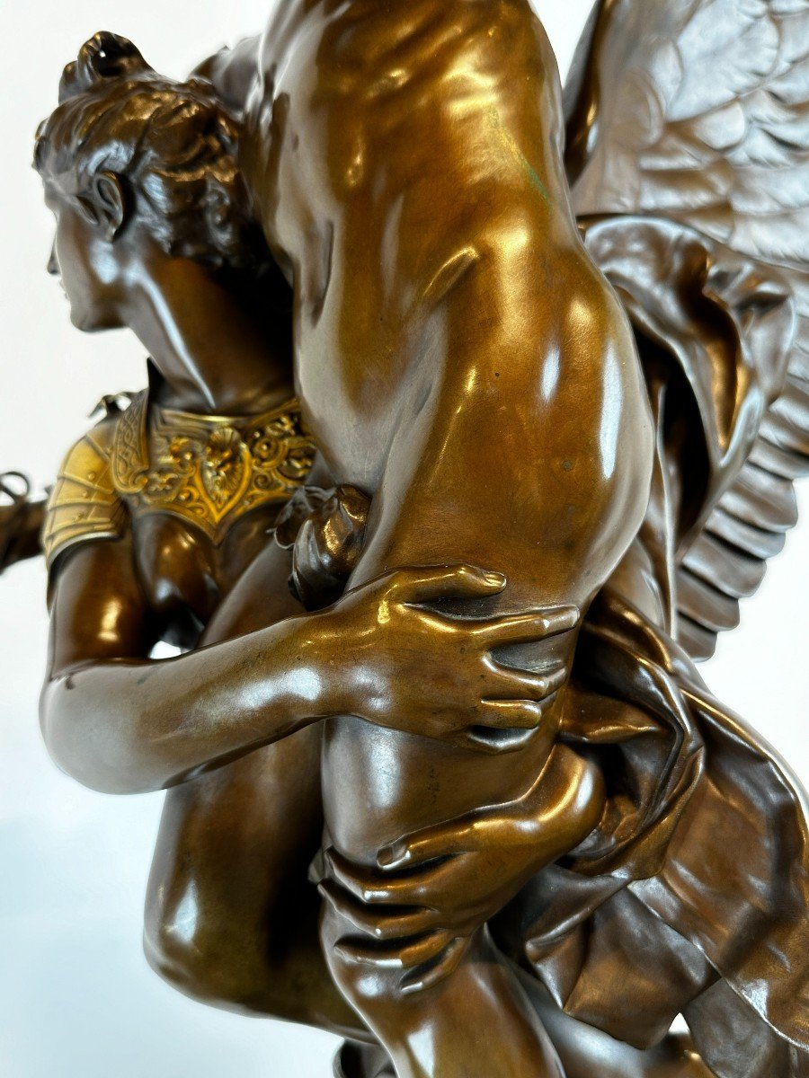 Figure En Bronze Gloria Victis A. Mercie 108 Cm F. Barbedienne-photo-4