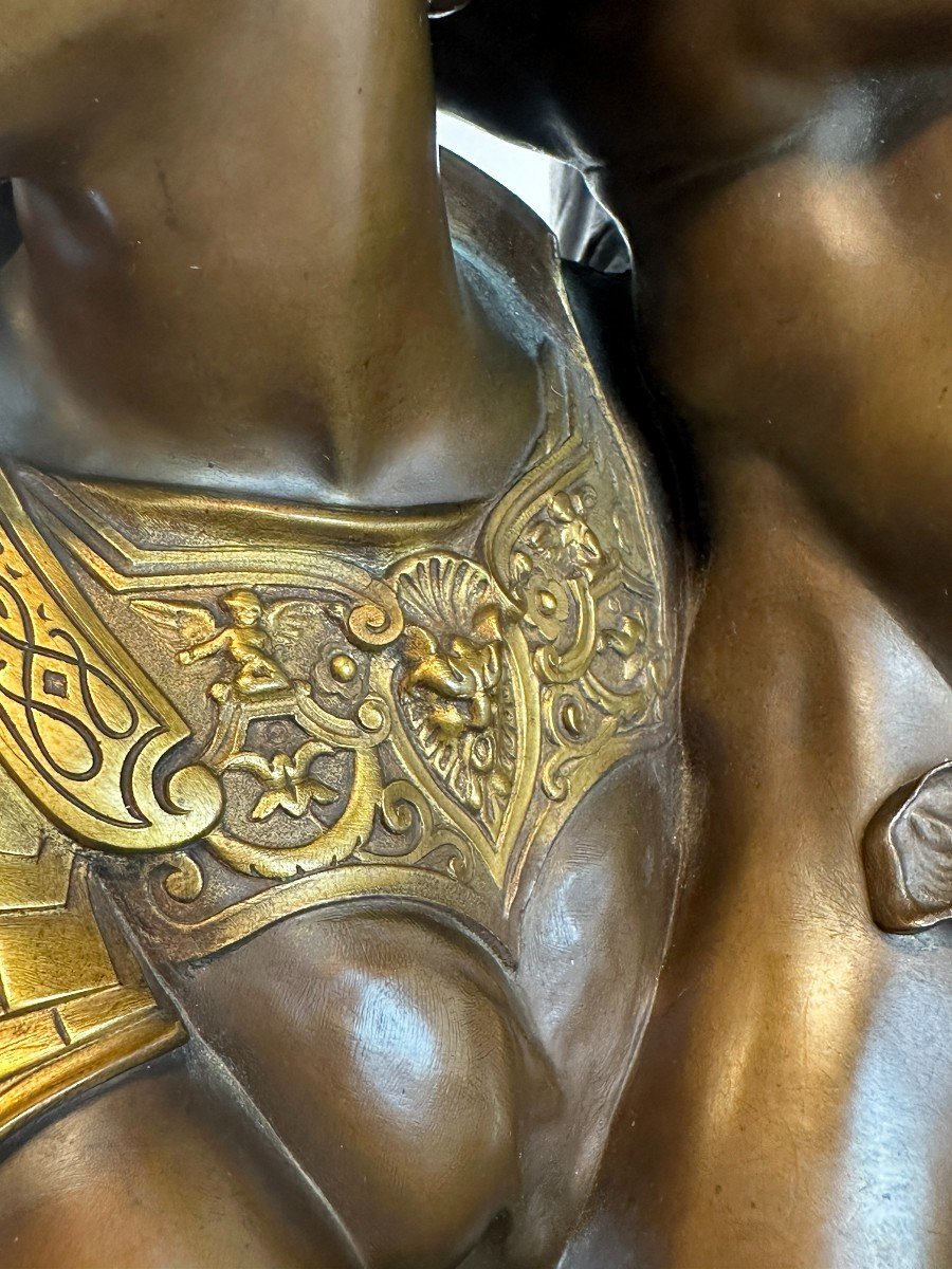 Figure En Bronze Gloria Victis A. Mercie 108 Cm F. Barbedienne-photo-1