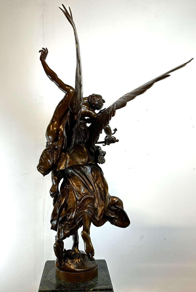 Figure En Bronze Gloria Victis A. Mercie 108 Cm F. Barbedienne-photo-6