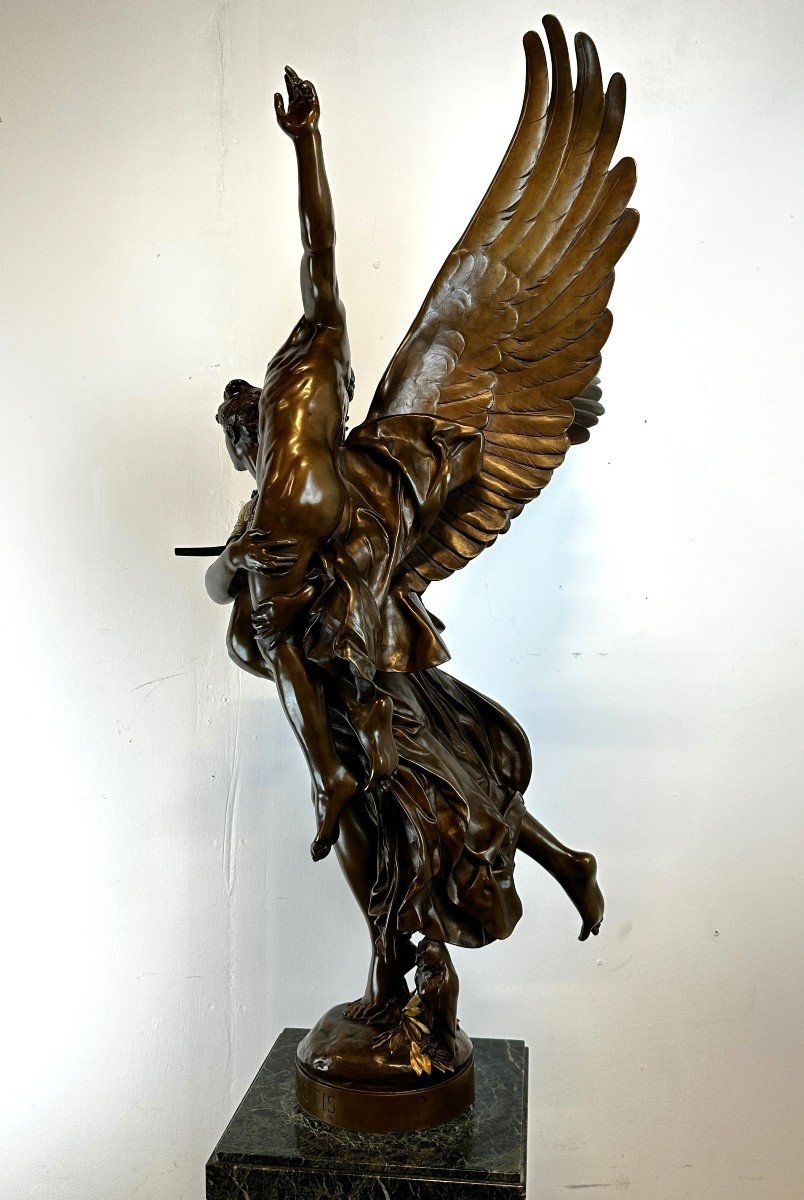 Figure En Bronze Gloria Victis A. Mercie 108 Cm F. Barbedienne-photo-7