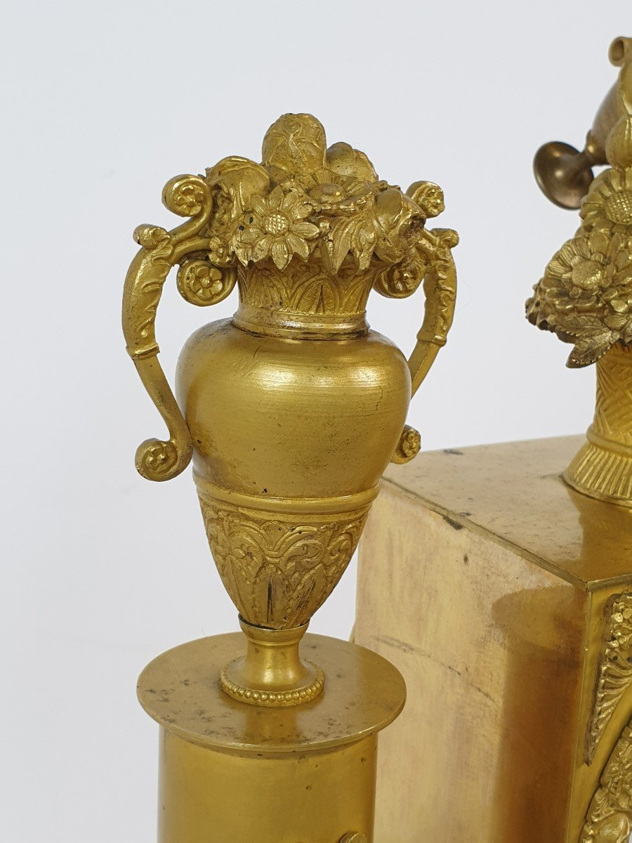 Empire Clock  Gilt Bronze Empire Early 19th Century-photo-1