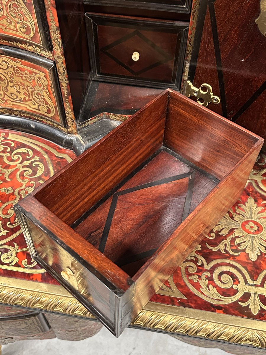 Bureau Du XVIIIeme En Marqueterie Boulle-photo-3