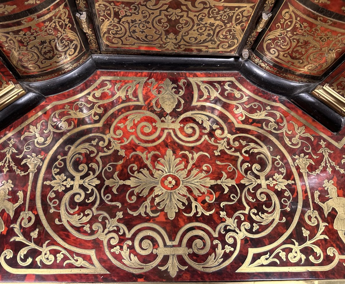 Bureau Du XVIIIeme En Marqueterie Boulle-photo-4