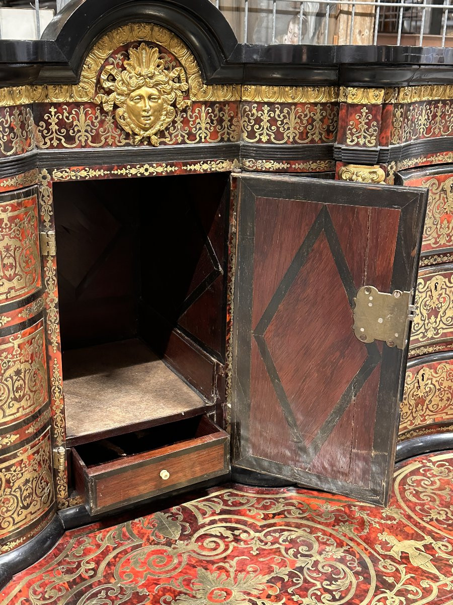 Bureau Du XVIIIeme En Marqueterie Boulle-photo-5