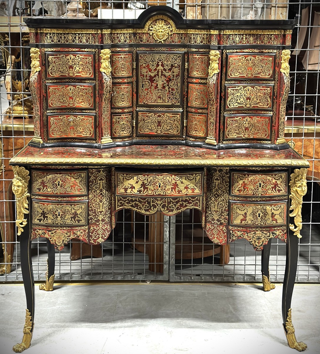 Bureau Du XVIIIeme En Marqueterie Boulle