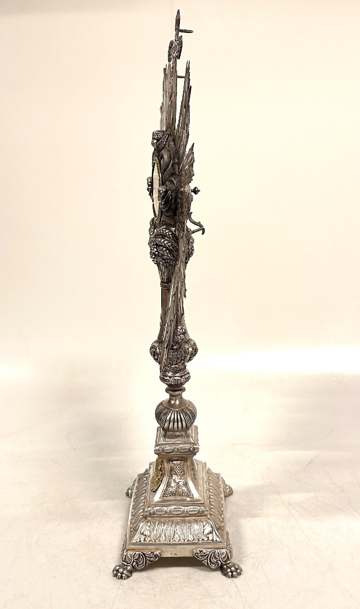 Monstrance Baroque En Argent Massif France XIXe Siècle-photo-5