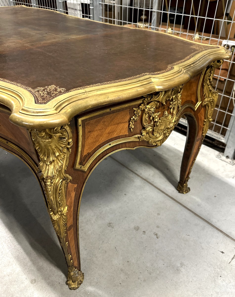 Bureau Plat After The “de L’abbé Terray” Model Louis XV Style XIXe