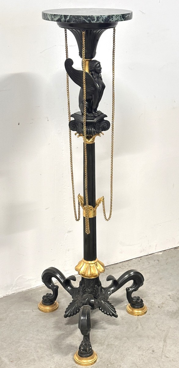 19th Century Neo-classical Style Bronze Pedestal 
