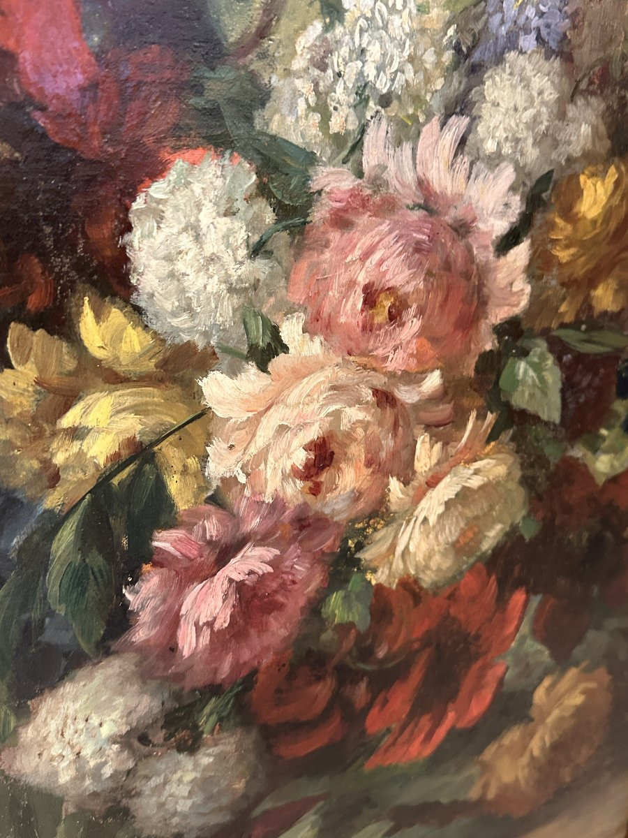  Pair Of Flemish Style Still Lifes  Napoleon III Oil On Panel 19th Century-photo-1
