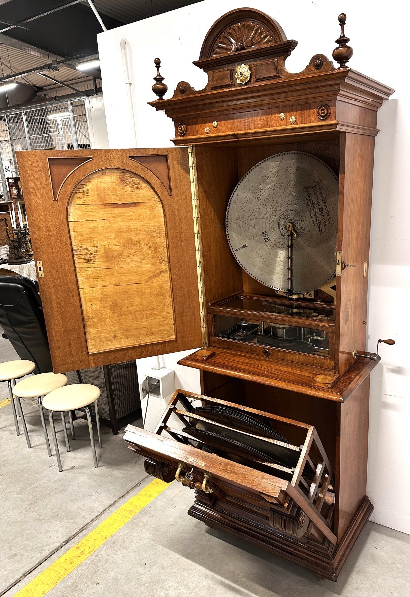 Very Large Polyphon "mikado" No. 54 Plates 64 Cm 19th Century Music Box-photo-3
