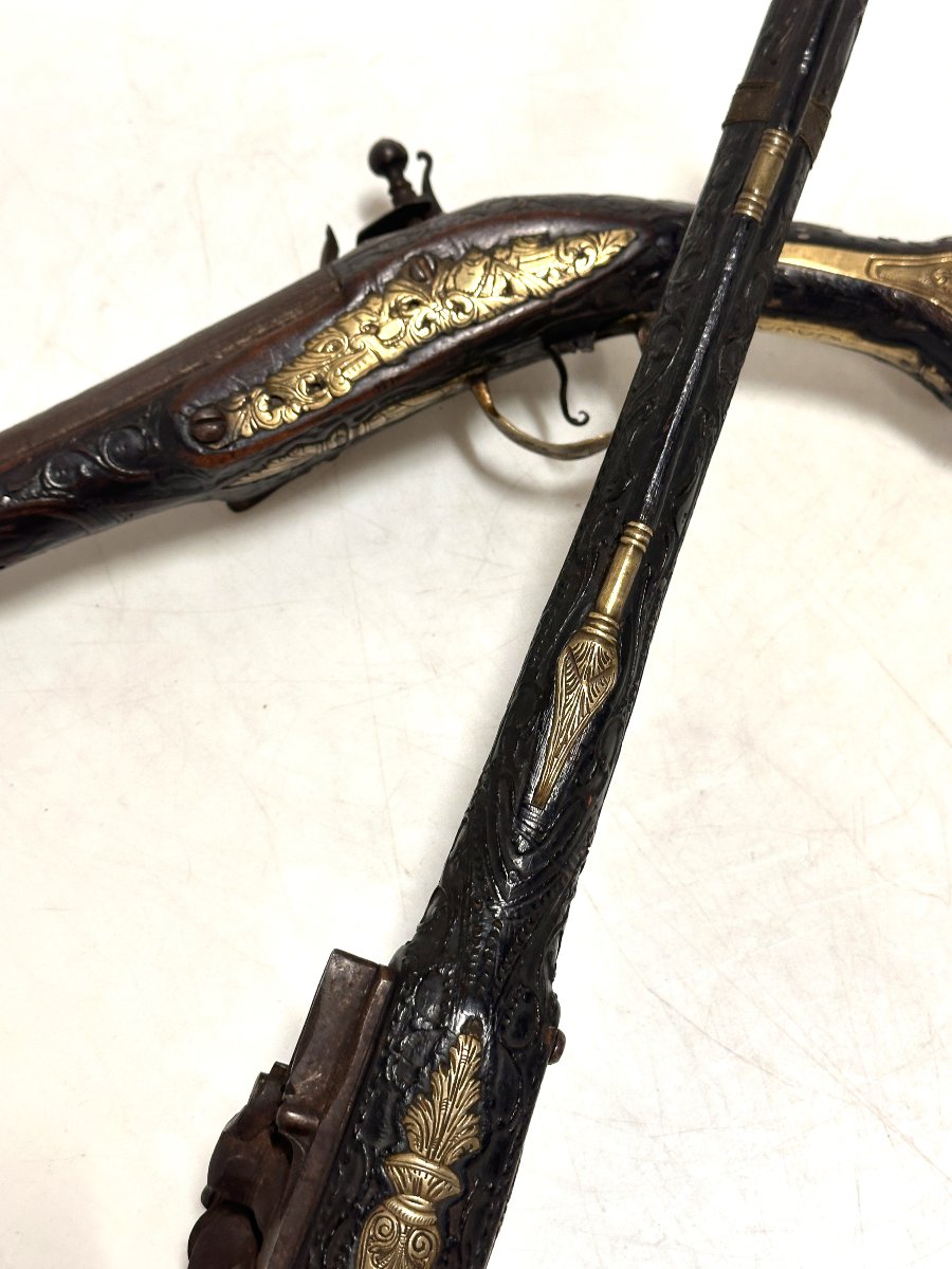 Pair Of Ottoman Flintlock Pistols Early 19th Century Circa 1820-photo-4