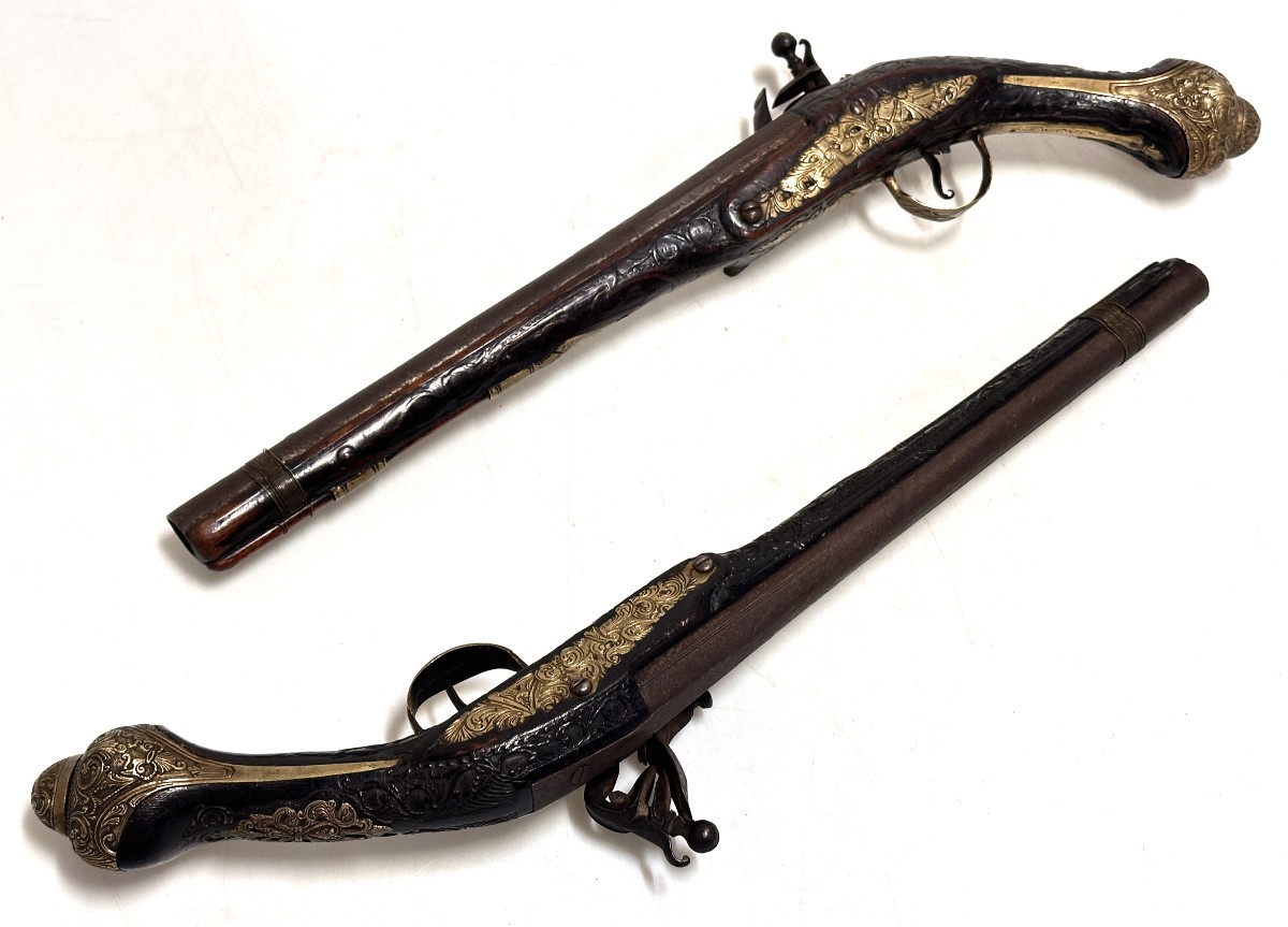 Pair Of Ottoman Flintlock Pistols Early 19th Century Circa 1820