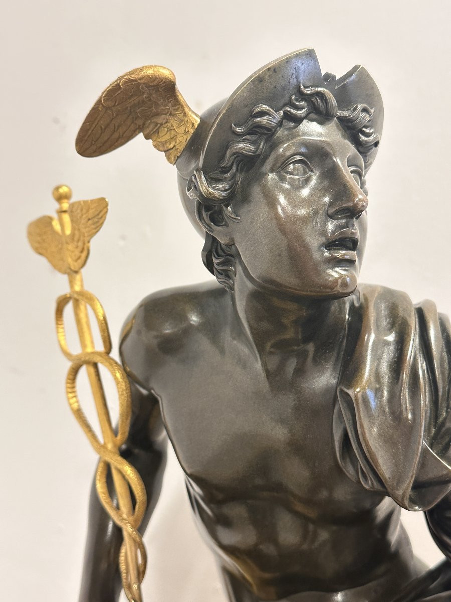 “hermès” Gilt And Patinated Bronze Clock Charles X Period 1830-1840-photo-4