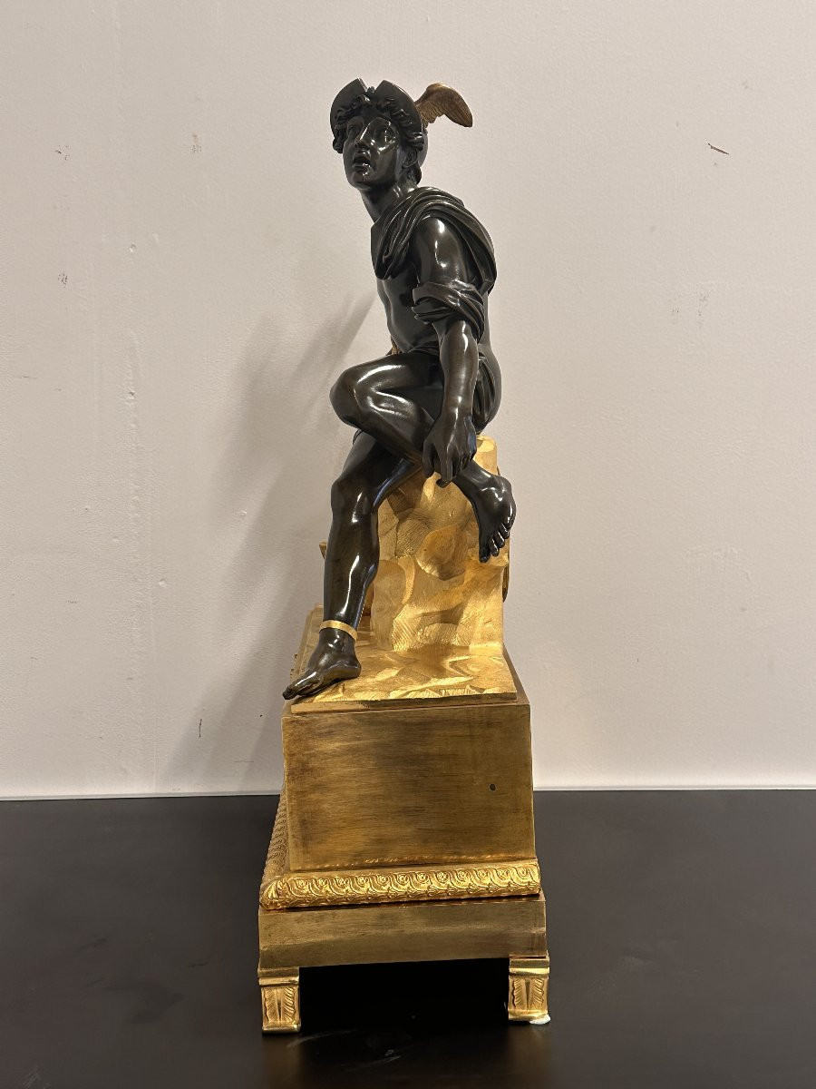 “hermès” Gilt And Patinated Bronze Clock Charles X Period 1830-1840-photo-8