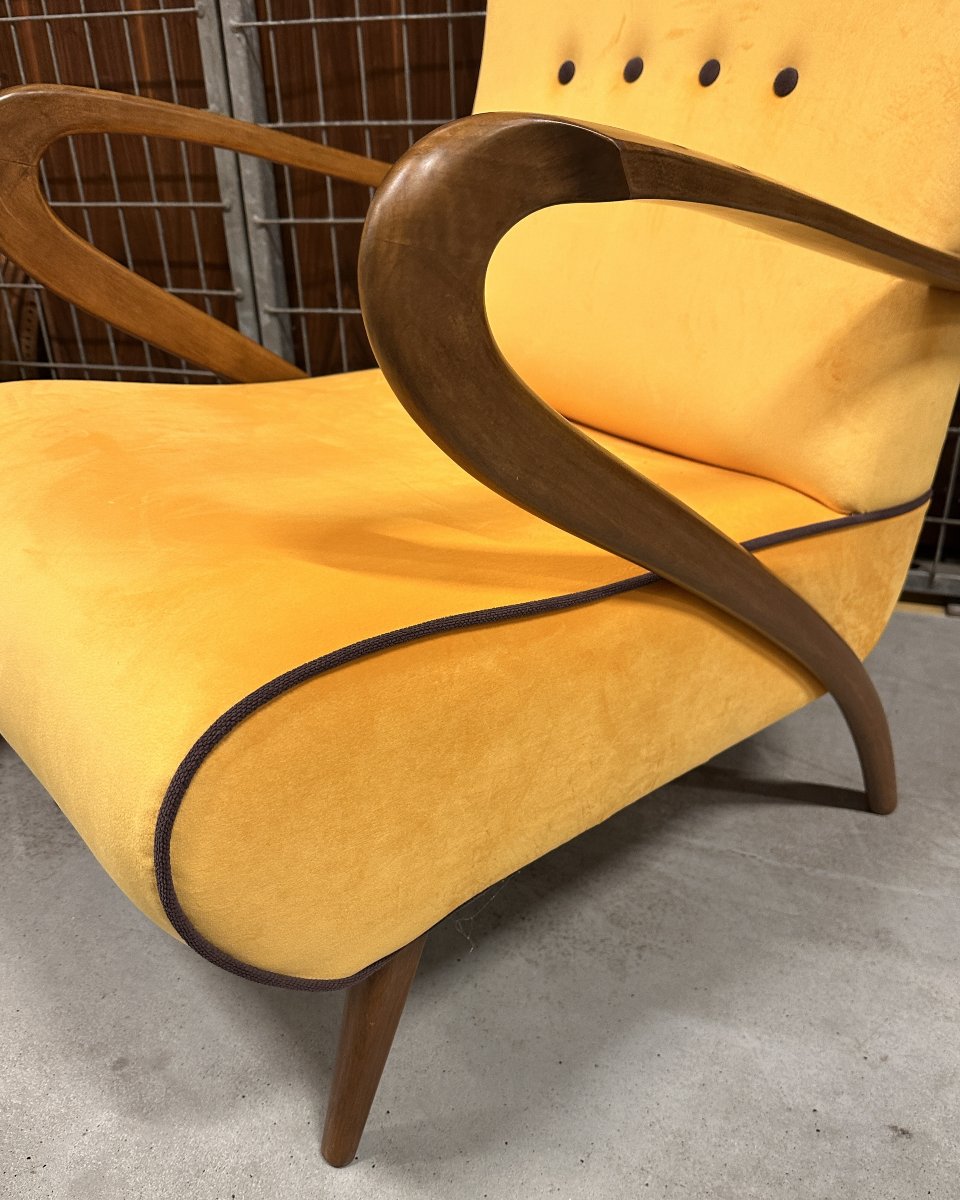 Paire de Fauteuils Italiens attribués à Paolo Buffa, vers 1960-photo-1