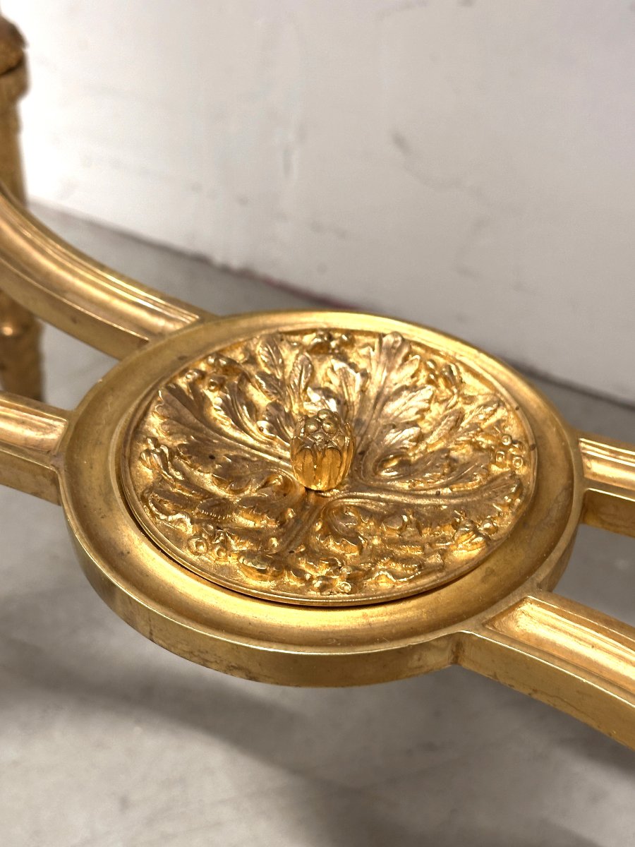 Oval Side Table Attributed To Henry Dasson, Paris, 19th Century-photo-4