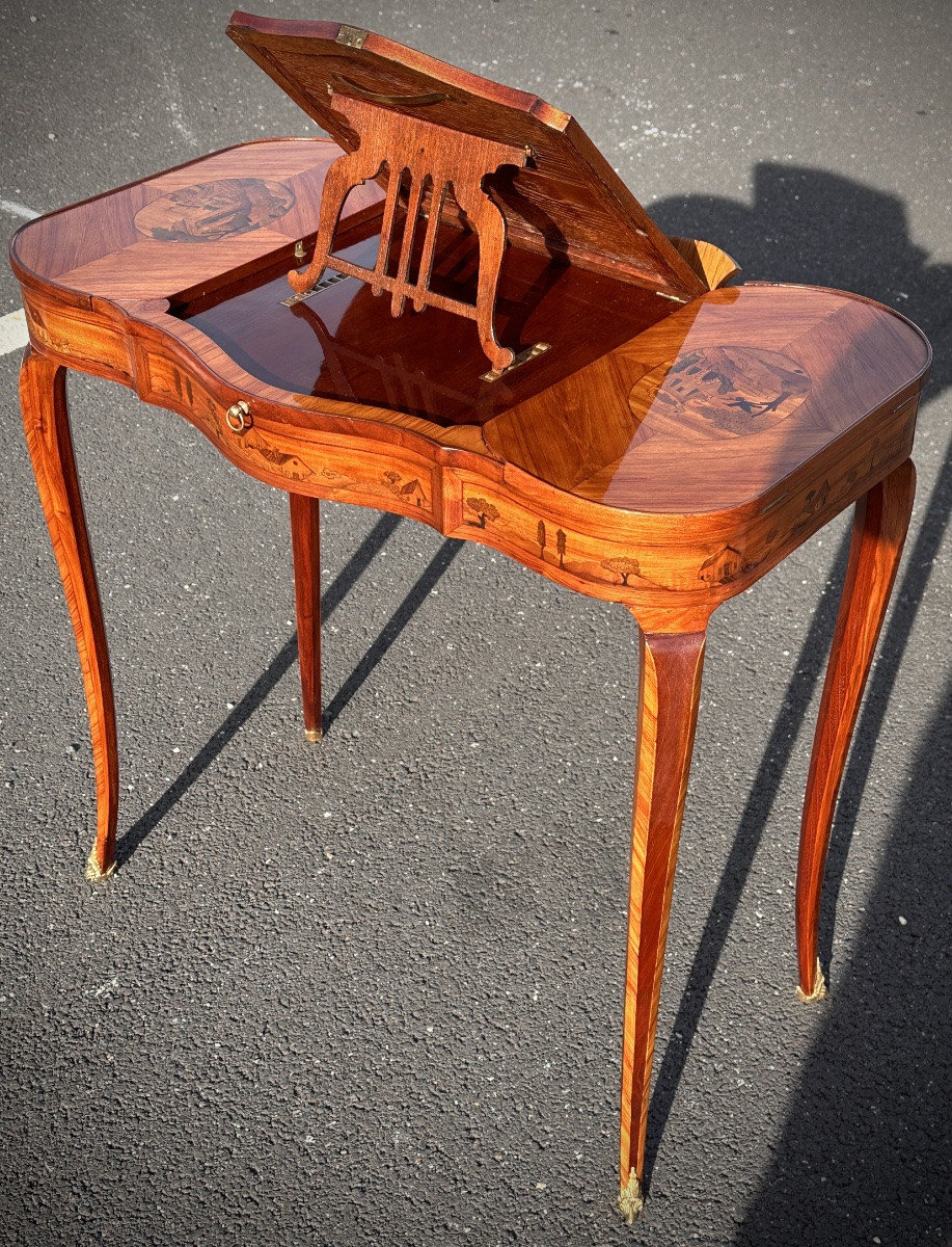 Table à écrire 18eme, Transition, Marqueterie, vers 1765–1780-photo-2