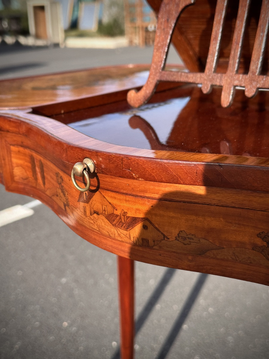 Table à écrire 18eme, Transition, Marqueterie, vers 1765–1780-photo-3