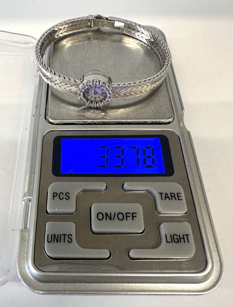 Art Deco Blancpain “cocktail” 18k White Gold And Diamond Wristwatch-photo-7