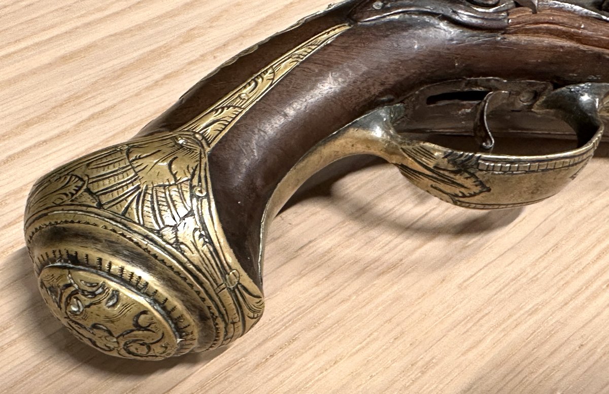 18th Century Spanish Flintlock Pistol Eibar School-photo-2