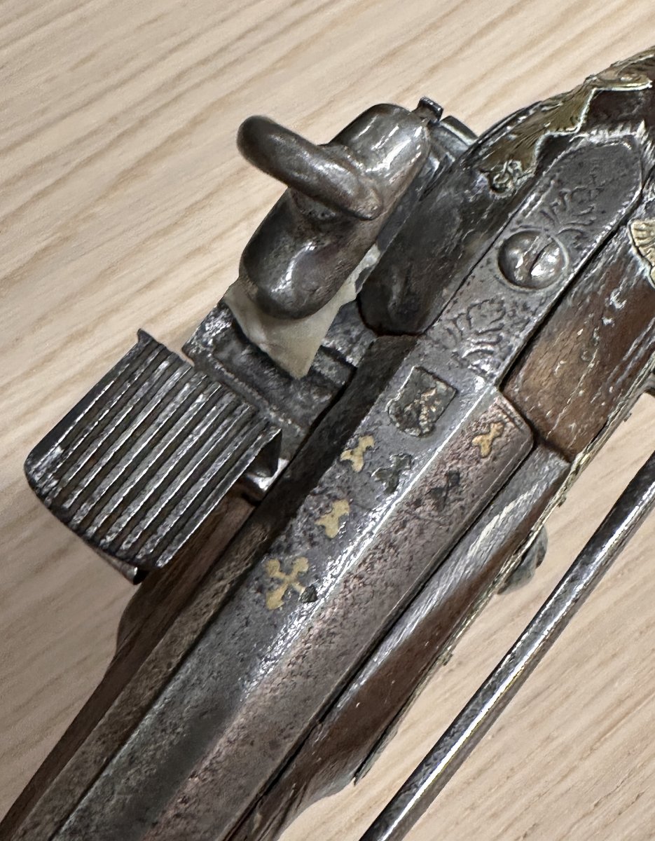 18th Century Spanish Flintlock Pistol Eibar School-photo-3