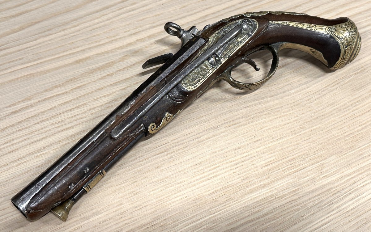 18th Century Spanish Flintlock Pistol Eibar School-photo-4