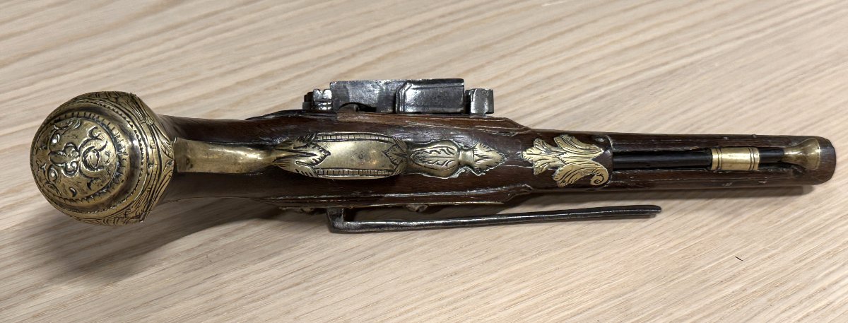 18th Century Spanish Flintlock Pistol Eibar School-photo-3