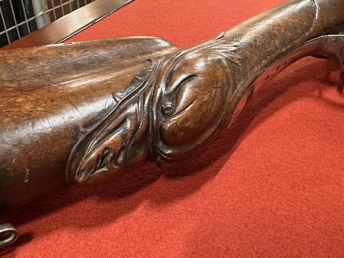 Luxury Flintlock Hunting Rifle – Jean-baptiste Thomas, Saint-étienne, 18th Century-photo-2