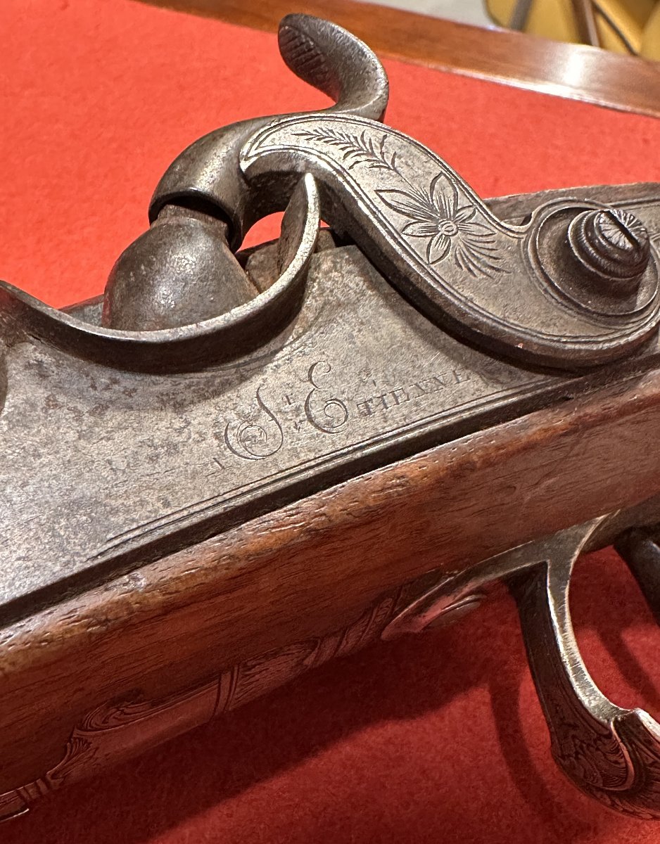 Luxury Flintlock Hunting Rifle – Jean-baptiste Thomas, Saint-étienne, 18th Century-photo-4