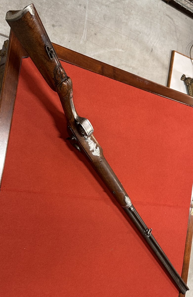 Luxury Flintlock Hunting Rifle – Jean-baptiste Thomas, Saint-étienne, 18th Century-photo-5